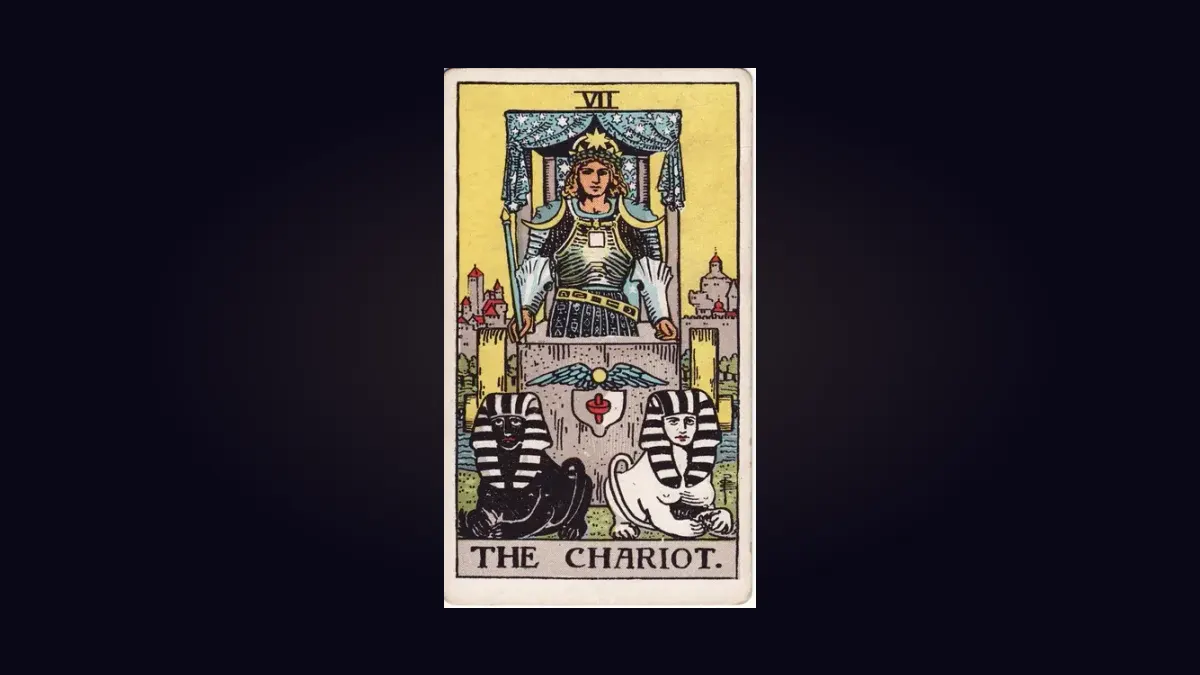 The Chariot from the Rider-Waite-Smith tarot deck