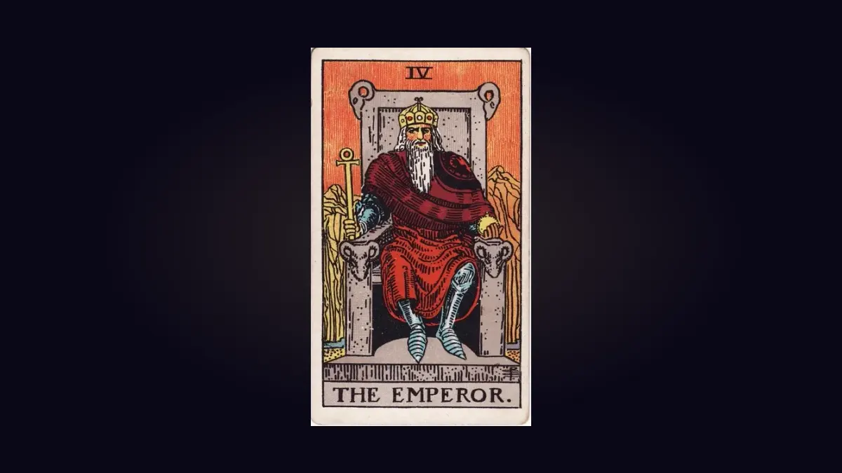 The Emperor from the Rider-Waite-Smith tarot deck