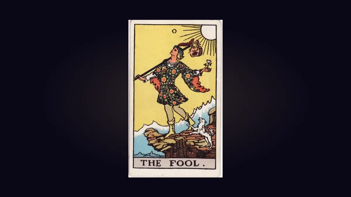 The Fool from the Rider-Waite-Smith tarot deck