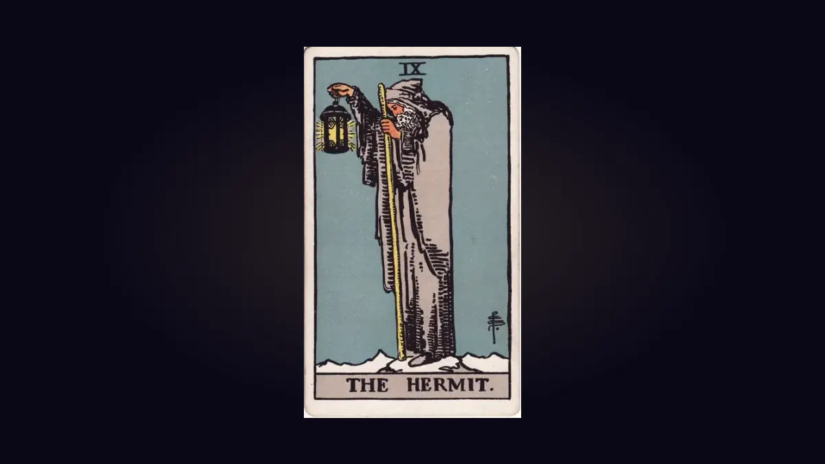 The Hermit from the Rider-Waite-Smith tarot deck