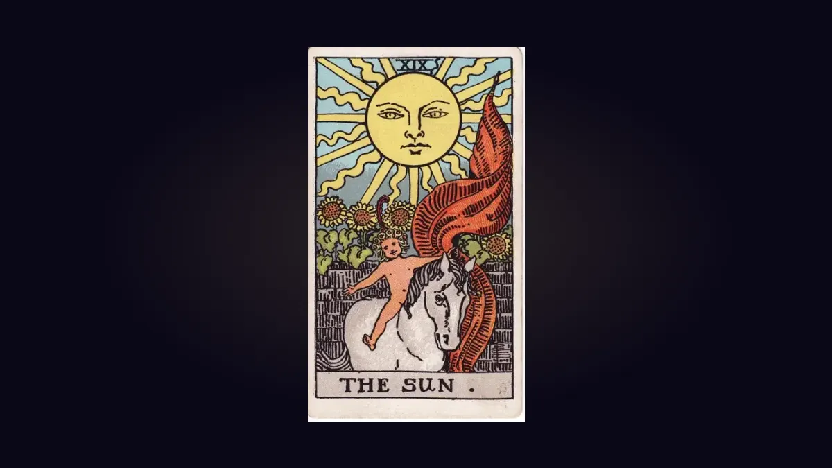 The Sun from the Rider-Waite-Smith tarot deck
