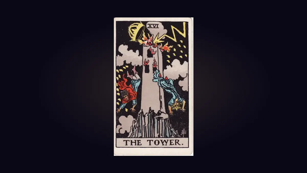 The Tower from the Rider-Waite-Smith tarot deck
